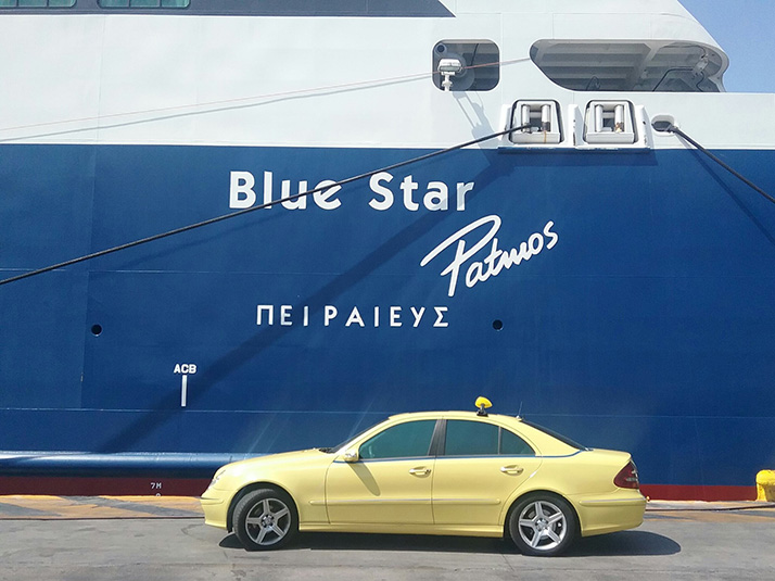 Our Taxis in Piraeus Port